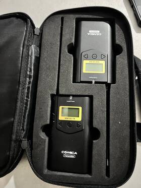 Wm100-rx Comica Uhf Wireless Lavalier Microphone Mic And Reciever