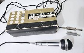 D-580 Concord Vintage 1970s Dynamic Microphone -japan Tested And Works Adaptor