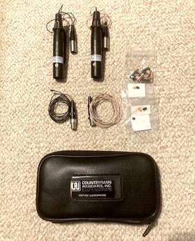 B6w4ff05tls Countryman 2 B6 Omni Lav Mics Standard Ta5f Lectrosonics -tan Black With Caps Clips