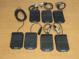 170sw0 Crown Lot Of 7 Pcc Surface Mount Cardioid Microphones - Untested