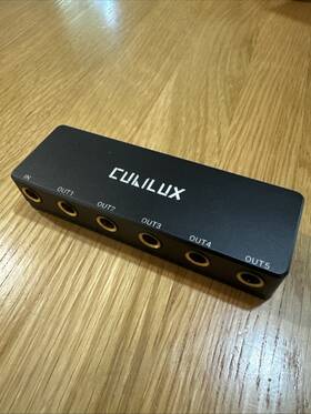 Cubilux 787446320588 Passive 6.35mm Headphones Splitter Box 1/4 Inch Stereo Multi Audio Dist
