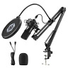 Db-10000 Ocq Usb Streaming Podcast Microphone Kit Plug Play Cardioid Condenser