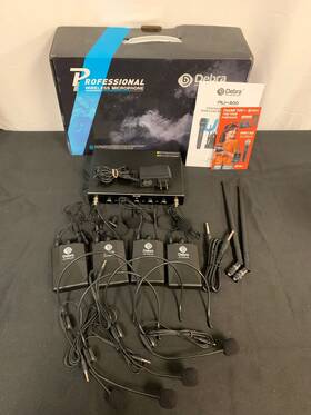 Au400 Debra Professional Audio Black Wireless Microphone System With 4 Bodypack
