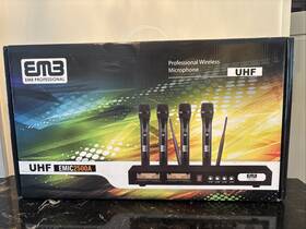 Emic-2500a Emb Professional Emic2500a Audio 4channel Quad Uhf Handheld Wireless Microphone System Mic