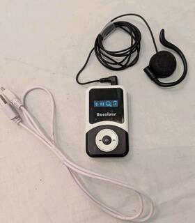 Ex-100 Exmax 712323627443 Receiver For Wireless Tour Guide Monitoring Earpiece Charge Cord