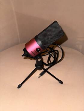 Fifine 713744599838 Usb Podcast Condenser Microphone Recording On Laptop Pink