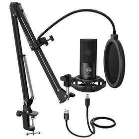 Fifine 908012000495 Studio Condenser Usb Microphone Computer Pc Kit With Adjustable Bo