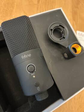 K683a Fifine Usb Condenser Microphone Pop Filter Gain Dial 3.5mm Monitor