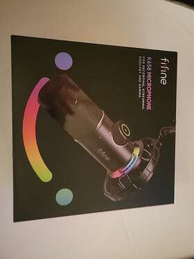 K685 Fifine Usb Gaming Microphone Rgb Dynamic Mic For Pc. Tap-to-mute Black