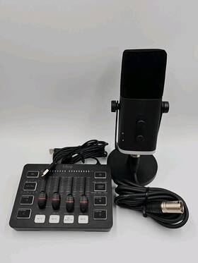 Fifine Ks5/am8 Ks5 Gaming Audio Mixer Equipment Bundle With Am8 Usb/xlr Dyanamic Mic