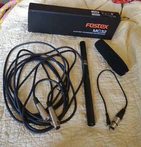 Mc32 Fostex Condenser Microphone Plus Box Wires Cables