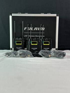 Wm500r Fulaim Black Uhf Wireless Lavalier Microphone System For Recording
