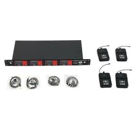 19788135 Galaxy Audio 197881374235 Quad Uhf Wireless In-ear Monitor Band System 534-552mhz Ob