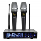 Gd-m05 Geardon Rechargeable Dual Wireless Microphone System Channel Uhf