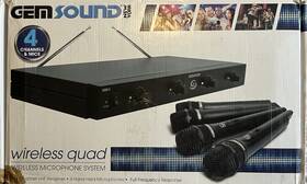 Bmw-4 Gem Sound Wireless Quad Microphone System Vhf Receiver. Full Frequency