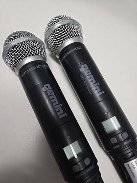Uhf-6000hhm Gemini 2 Wireless Microphones Used No Base Unit