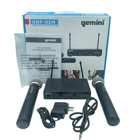 Uhf-02m Gemini Uhf02m 2-channel Wireless Handheld Microphone System S12