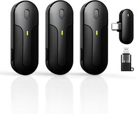 Glonhi 718387503280 Wireless Lavalier Microphone For Iphone Android Camera - Mini Noise Canceli