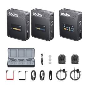 F-infr-s-0705200 Godox Movelink Ii M2 Wireless Lavalier Microphone System 2 Tx 1 Rx Charging Cas