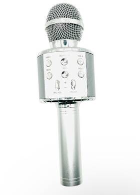 Ct007 Hand Held Silver Wireless Bluetooth Microphone-