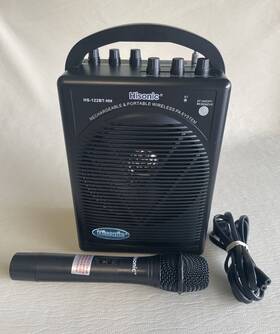 Hs122bt-blk Hisonic Hs122bt-hh Portable Pa System With Dual Channel A Wireless Microphone