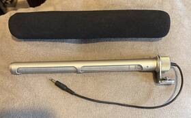Mc-30 Hitachi Vintage Boom Microphone 3.5mm Plug With Foam Cover Tested