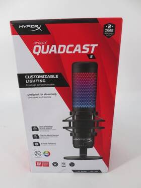 Hyperx 198122243839 Brand New Quadcast S Rgb Usb Condenser Microphone Black - Pc Ps5 Ps4