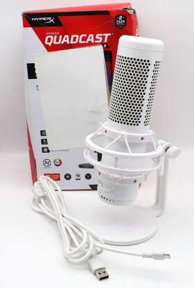 519p0aa Hyperx Quadcast Customizable Lighting S Usb Microphone White Missing Polar Knob