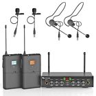 K038 Fifine Technology Wireless Microphone System Uhf Dual Channel Set