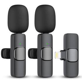 Kdewere 727238964804 2 Pack Wireless Lavalier Microphone For Iphone Ipad Lapel Mics Plug-play 2.4
