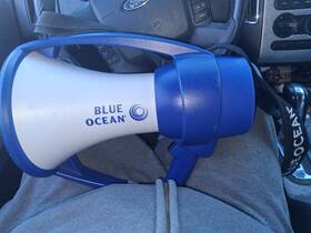 Kest-100 Kestrel Blue Ocean Megaphone White /