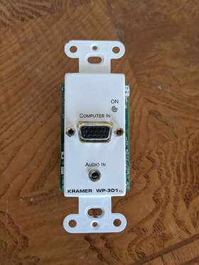Wp-301xl Kramer W Computer Graphics Video Stereo Audio Transmitter Wall Plate