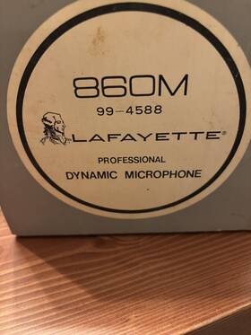 99-4588 Lafayette 860m Professional Dynamic Microphone