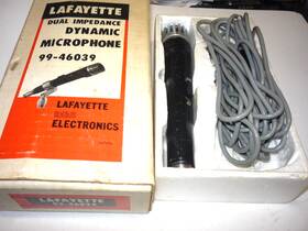 99-46039 Lafayette Vintage Dual Impedance Dynamyc Microphone - Tested Works