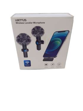 Leettus 792933924569 2pcs Lavalier Wireless Microphone For Iphone Ipad Youtube Tiktok Vlog