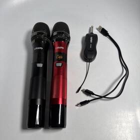 M02062 Lekato 2 Wireless Rechargeable Microphone Uhf Metal Dynamic Receiver Clear Sound