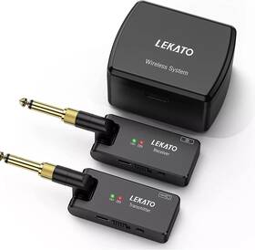 Ws-100 Lekato Wireless Guitar Bass 2.4ghz 5.8g Uhf System And Charging Box