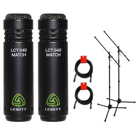 Lewitt 726667943688 Lct 040 Match Small Diaphragm Instrument Condenser Microphone Pair Kit