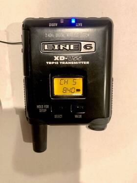 C1755-378 Line 6 Xd-v55 Tb12 Transmitter With Microphones / Case Headset Extra Mic