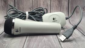 A-0234a Logitech Microphone 15 Ft Usb Cord Tested Works