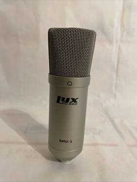 Smu-1 Lyxpro Lyx Pro Recording Condenser Microphone Silver Tested And Working