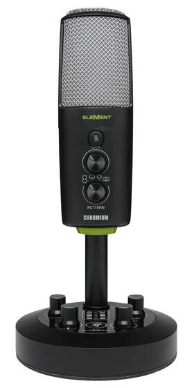 Mackie 613826660206 Chromium Usb Recording Zoom Podcast Streaming Microphone With Built-in Mixer