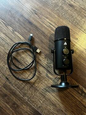 Au-903 Manono Desktop Podcasting Usb Microphone Black With Cord Tested Working