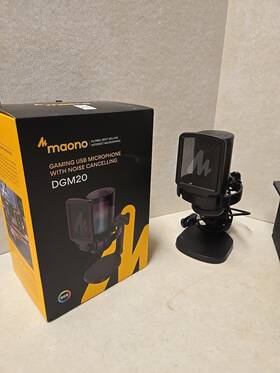 Dgm20 Maono 654538596209 Usb Gaming Microphone Pc Noise Cancellation Condenser Mic - Black