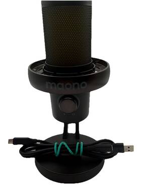 Dm40 Maono Usb-c Wired Condenser Microphone With Stand And Cable Black