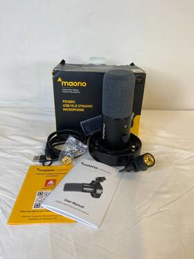 Pd300x Maono Black Portable Usb/xlr Dynamic Microphone With User Manual