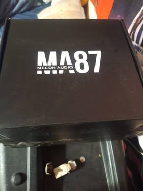 Ma87 Melon Audio Condenser Microphone Xlr 3 Pin Wired Beige With Shock Mount