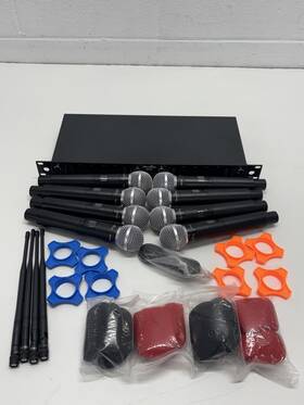 B09fpg1qxv Microcking Ca Wireless Microphone System 8-channels Uhf Cordless Dynamic Read