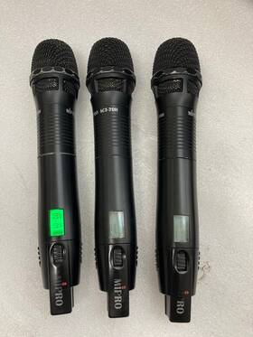 Act-70h Mipro Lot Of 3 Microphones Untested