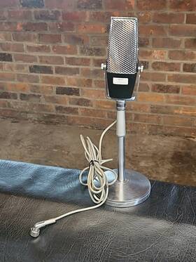Mc-41 Monarch Untested Vintage Crystal Microphone With Electro-voice 428a Stand